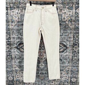 Frame Rigid Denim Straight Full Length Jeans Size 27 Off White